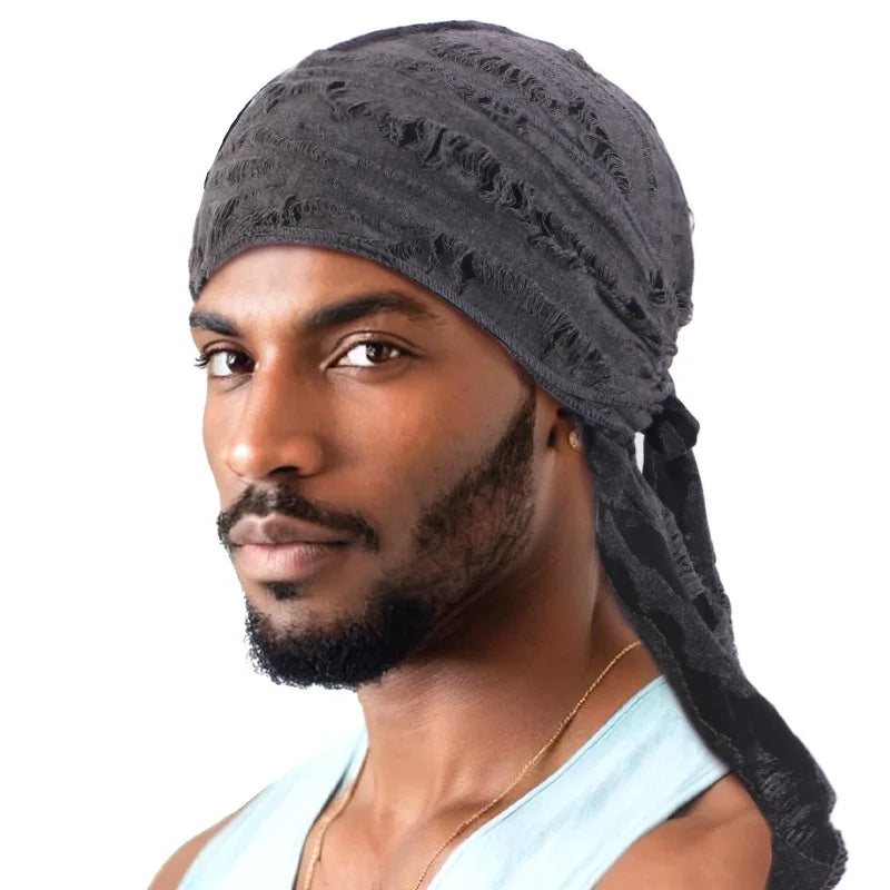 Street Style Distressed Durag