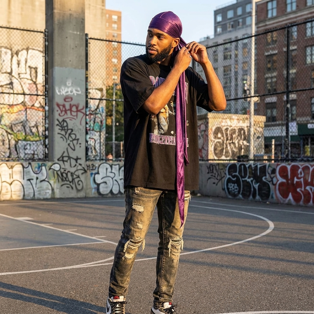 Satin Two Tone Lining Durag 2-Pack