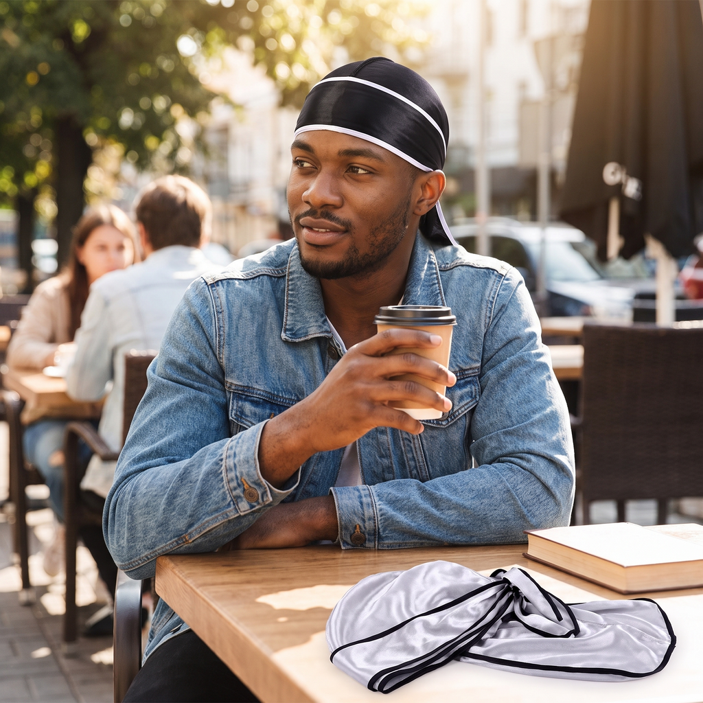 WaveCity Satin Durag 2-Pack lifestyle