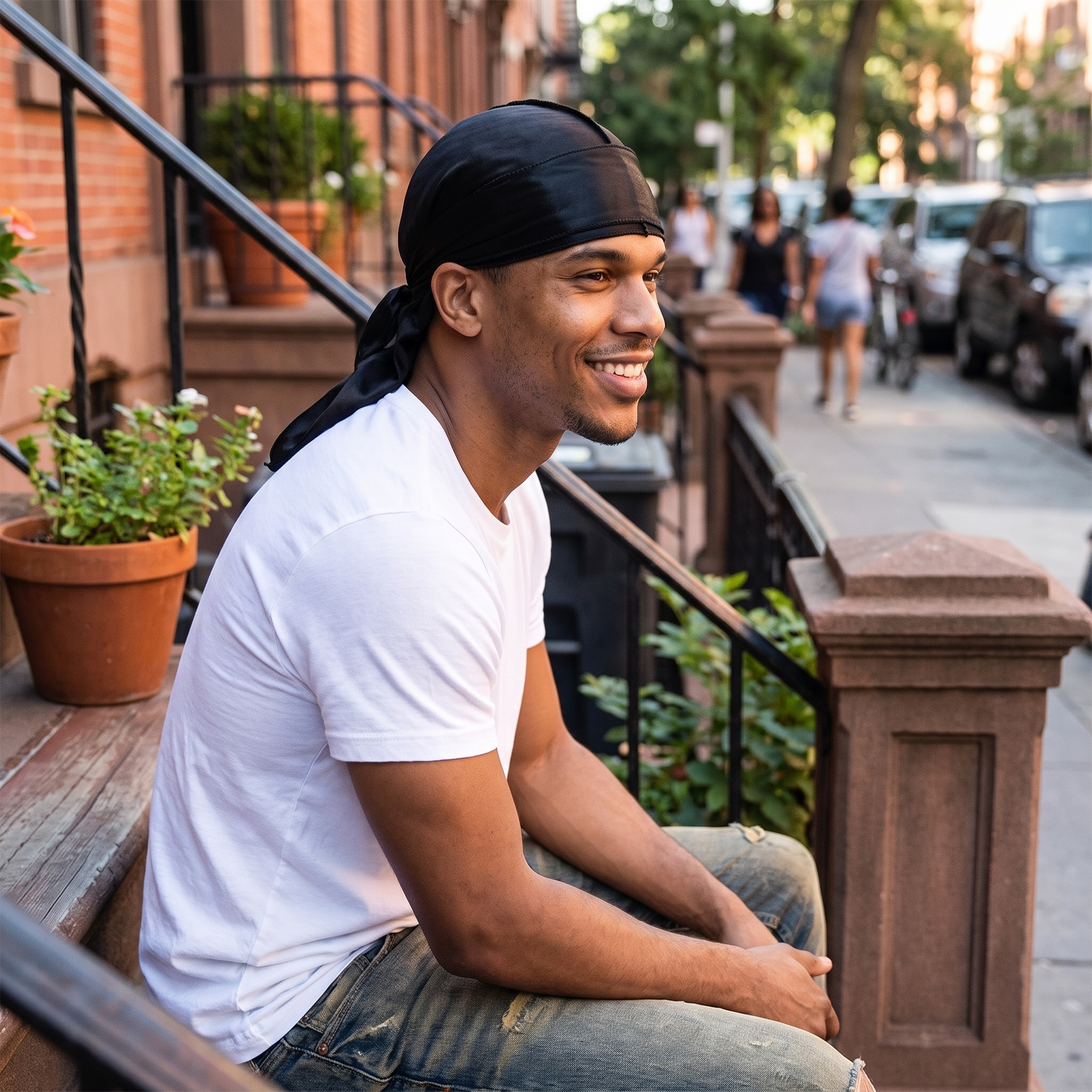 WaveCity Satin Breathable Durag lifestyle